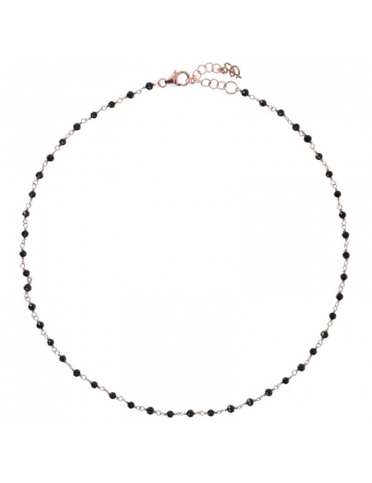 Collana Bronzallure - Variegata - Rosario -Spinelli Neri-WSBZ01257BSSH