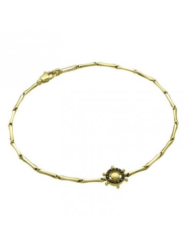 Bracciale Chimento - Bamboo Shine - Oro Giallo - Timone - Diamanti Neri - 1B05397BN1190