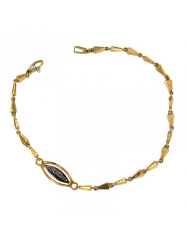 Chimento Bracelet - Tradition Gold Accents in 18K Yellow Gold with Medallion - 0 2