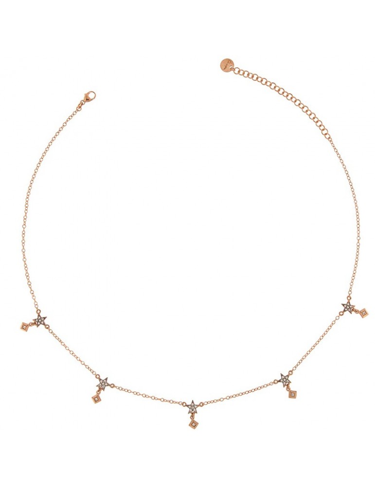 Rue Des Mille Necklace -Stardust Tribe-Stars-White Zircons-GRZBO5STE