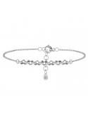 Buonocore Woman Bracelet - Classic in 18K White Gold with Hearts and White Diamonds 0.06 ct - 0