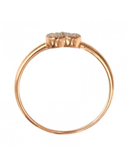 Anello Buonocore - Heart - Oro Rosa 18 carati - Cuore - Diamanti 0,14 ct - 125A01DP