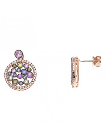 Orecchini Salvatore Plata - Vibrant - Argento 925% Rose Gold - Multicolore - 211A0023