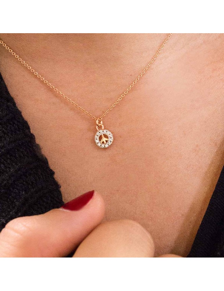 Collana Rue Des Mille - Stardust - Rosè - Ciondolo Pace - GRZ011PACE