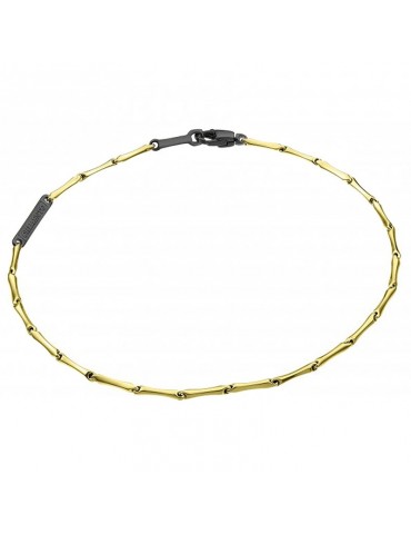 Bracciale Chimento - Tradition Gold Bamboo Classic in Oro Giallo e Oro Brunito 18 carati 19,5cm - 1B02672ZZC195