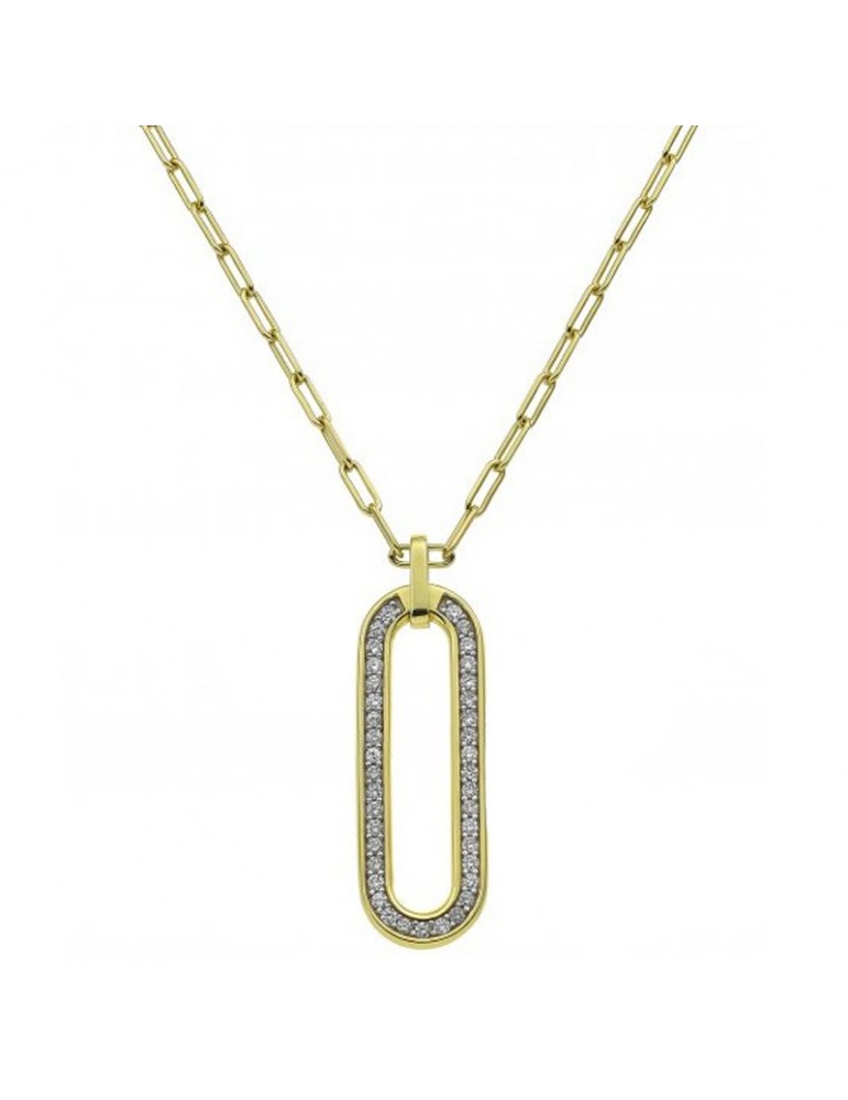 Chimento Women's Necklace - X-Tend in 18K Yellow Gold with White Diamonds 45cm - 0