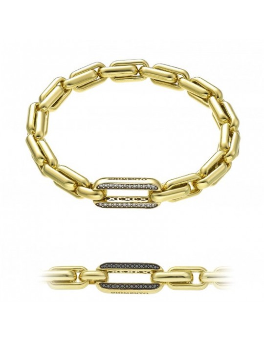 Bracciale Chimento - X-Tend - Oro Giallo - Diamanti Bianchi - Neri 17cm - 1B09481NB1170