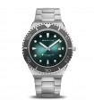 Bering Men's Watch - Classic Arctic Sailing Time and Date Silver 40mm Green
