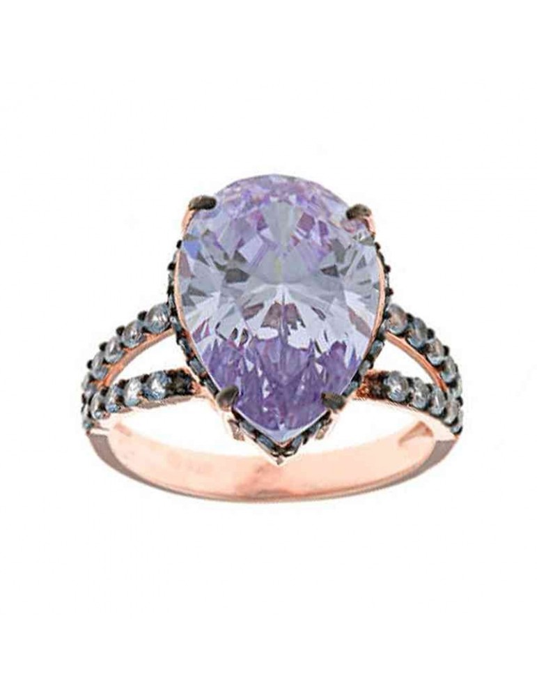 Anello Salvatore Plata - Genuine - Argento 925% - Cristallo Rosa - 234S0072