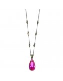 Collana Salvatore Plata - Genuine - Argento 925% Rose Gold - Pendente Rubino Sintetico - 234C0023