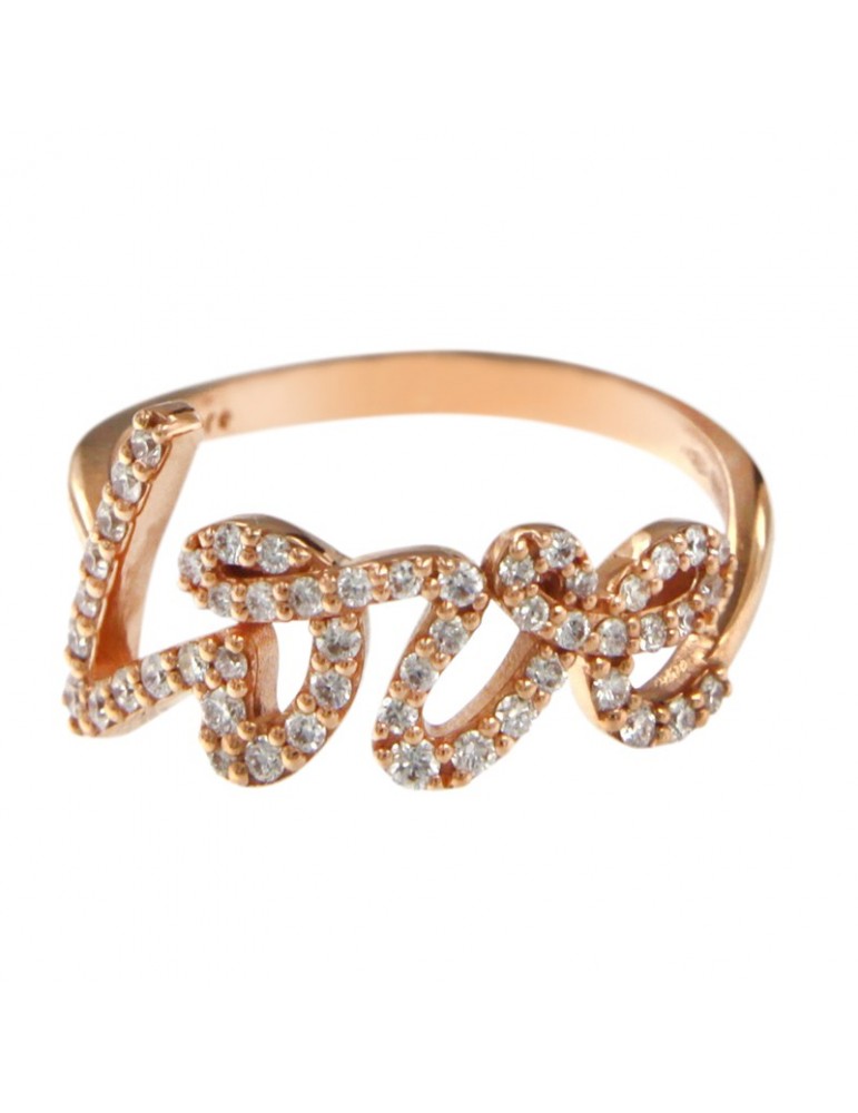 Anello Buonocore - Letters - Oro Rosa - Love - Diamanti - 0,39 ct - 1057A01DP