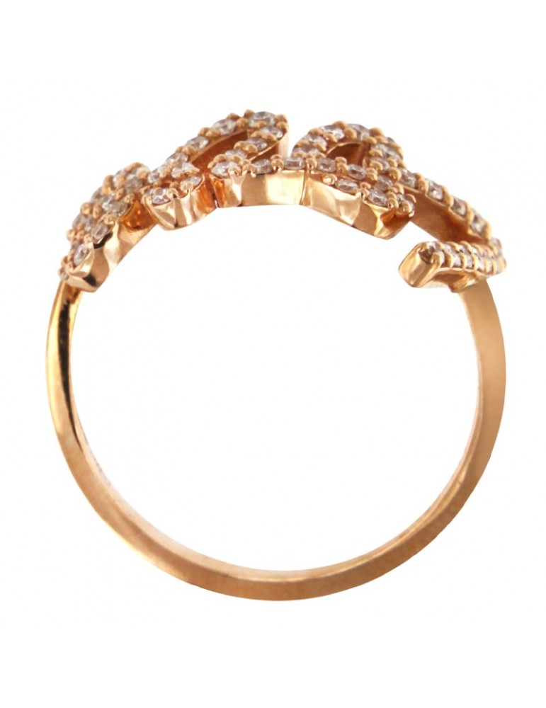 Anello Buonocore - Letters - Oro Rosa - Love - Diamanti - 0,39 ct - 1057A01DP