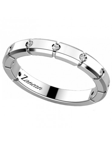 Zancan Men's Ring - Insignia 925% with White Zircons - 0