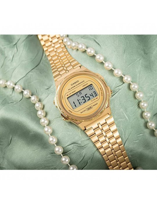 Orologio Casio - Vintage - Cassa Tonda - 38 mm - Gold - A171WEG9AEF
