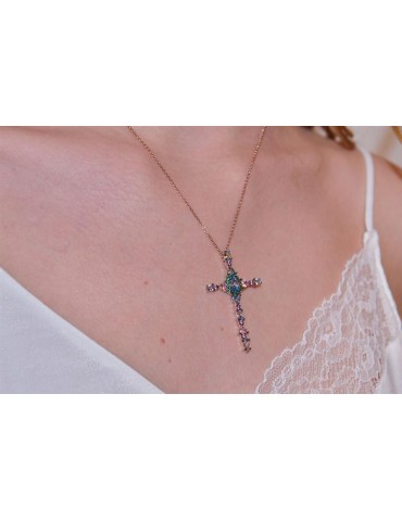 Collana Salvatore Plata - Genuine - Argento 925% Rose Gold - Croce  - 234C0021 2