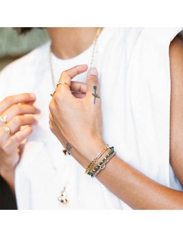 Bracciale Rue Des Mille - Tangle - Catena - Uno + Tre - Gold-BRU03M3AU 2