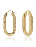 Unoaerre Earrings - Square - Oval Mesh-Square Tube-4EXO00399G-1AG