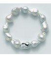 Bracciale Nimei da Donna - in Argento 925% con Perle Oriente Barocche 12-14mm