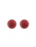 Orecchini Rajola - Nudi -Oro Giallo 18 Carati-Corallo Rosso 6mm-350610