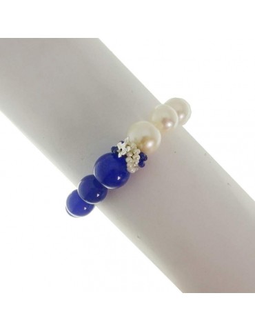 Bracciale Rajola - Fiaba - Pietre Blu - Perle Bianche - 54419518