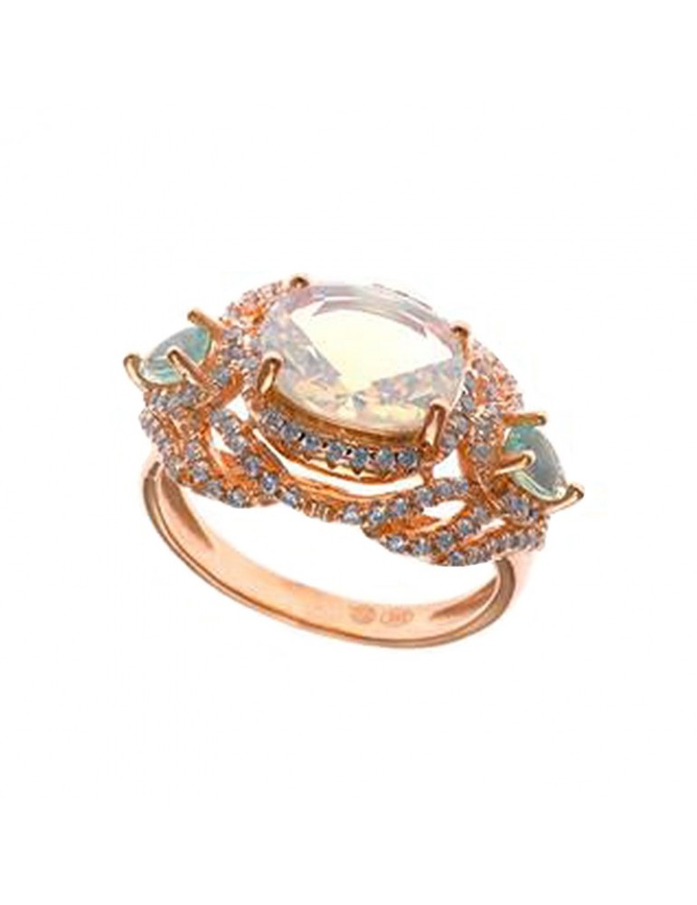 Anello Salvatore Plata - Afternoon - Argento 925% Rosè - Cristallo - 252S0006