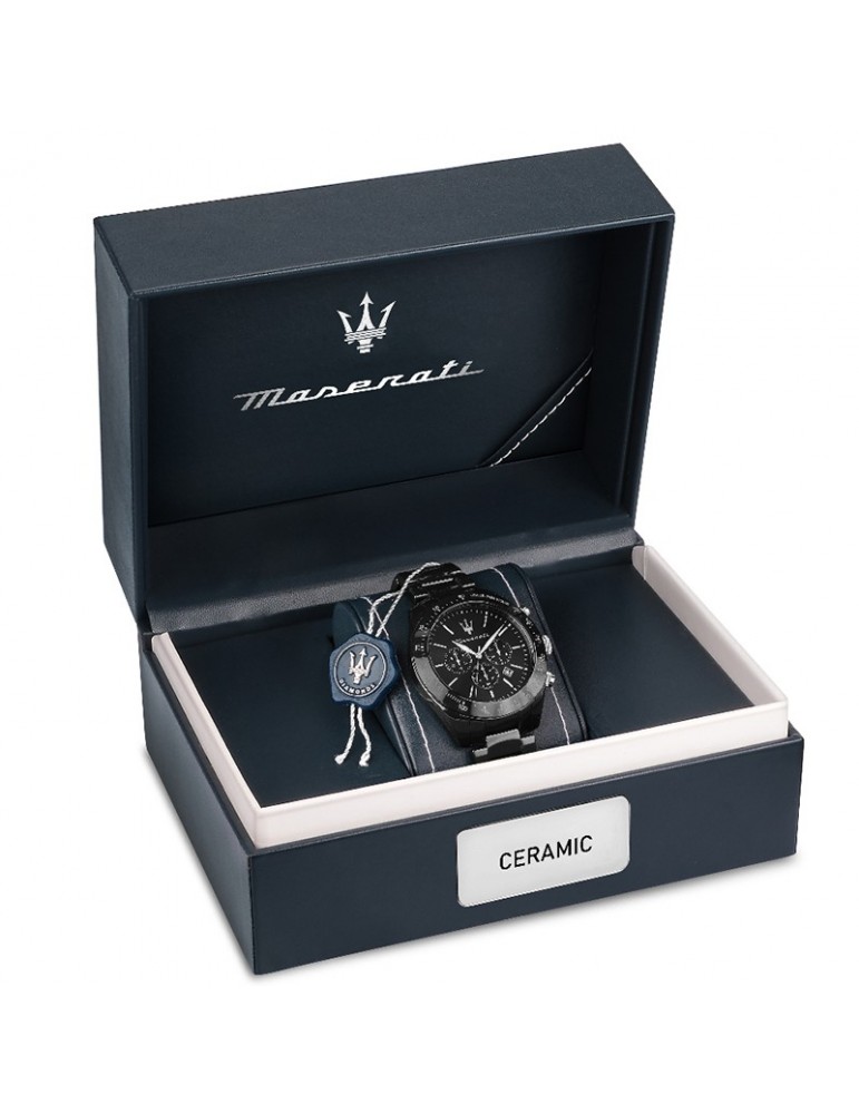 Maserati Men's Watch - Traguardo Ceramic Chronograph Black 45mm - 0