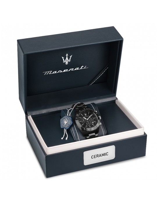 Orologio Maserati da Uomo - Traguardo Ceramic Cronografo Nero 45mm - 0