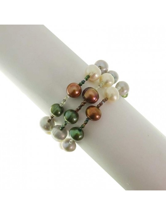 Rajola Bracelet for Women - Cecilia - Green - Brown Pearls - 546871418