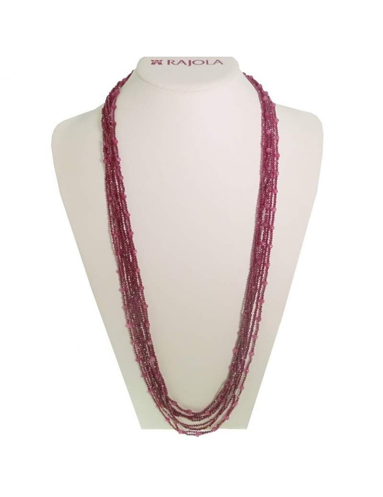 Rajola Necklace - Waltz - Long - Red Garnet - Mother of Pearl - 546994L
