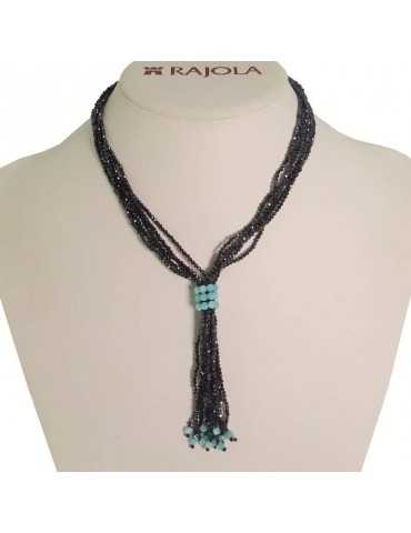 Collana Rajola - Charleston -Multifilo-Spinello Blu-Amazzonite-547021C