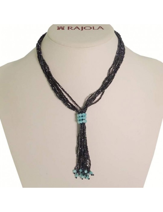 Rajola Necklace - Charleston - Multistrand-Blue Spinel-Amazonite-547021C