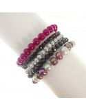 Rajola Bracelet - Shade - Multicolor Pearls - Bordeaux Jade -54701118
