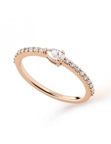 Anello Buonocore - Classic in Oro Rosa 18 carati con Diamanti Bianchi 0,30 ct - 1160A01DP