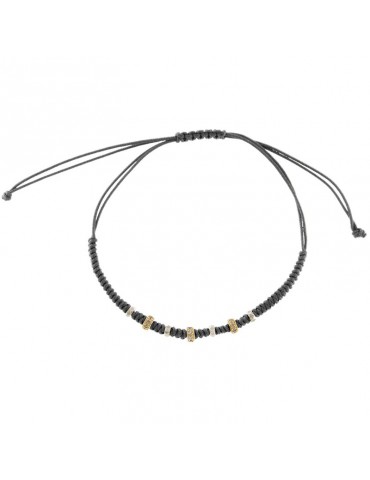 Bracciale Rue Des Mille - Tangle - Grigio - Rondelle-Zirconi-BRU02M2TG