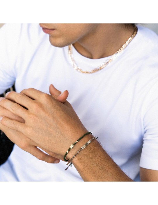 Bracciale Rue Des Mille - Tangle - Marrone - Barretta - BRU02M4TS