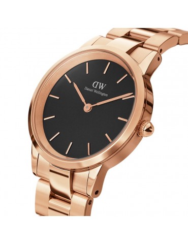 Orologio Daniel Wellington Iconic - Link 36mm Rosè Nero- DW00100210 2