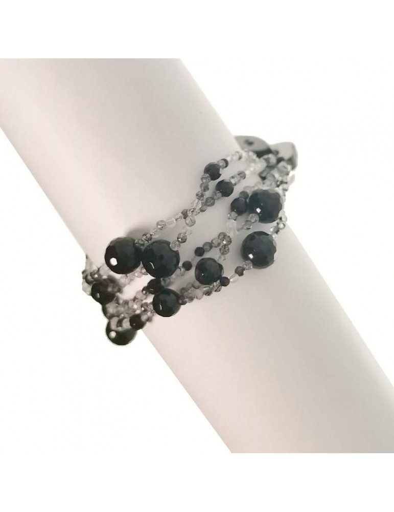 Bracciale Rajola - Jazz - Quarzo Tormalinato - Onice Nero - 54681318