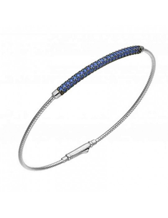 Chimento Bracelet - Stardust Pavè in 18K White Gold with 1.02 ct Blue Sapphires - 0