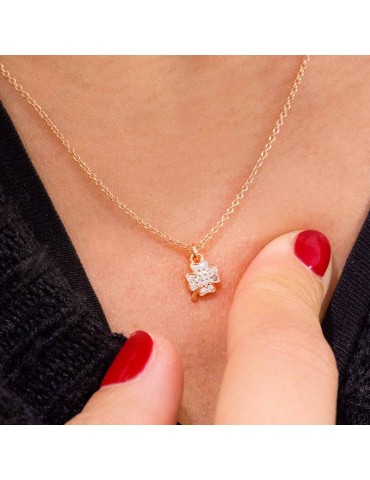 Collana Rue Des Mille - Stardust - Quadrifoglio - Zirconi-GRZ011QUADAU 2