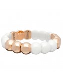 Roberto Demeglio Woman Bracelet - Aura Dama in Glossy White and Rose Gold Plated Ceramic - 0