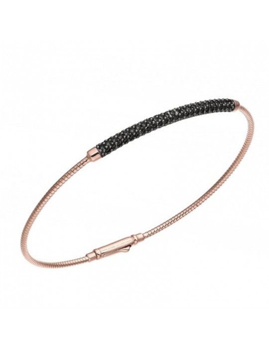Chimento Bracelet - Stardust Pavè in 18K Rose Gold with 0.95 ct Black Diamonds - 0