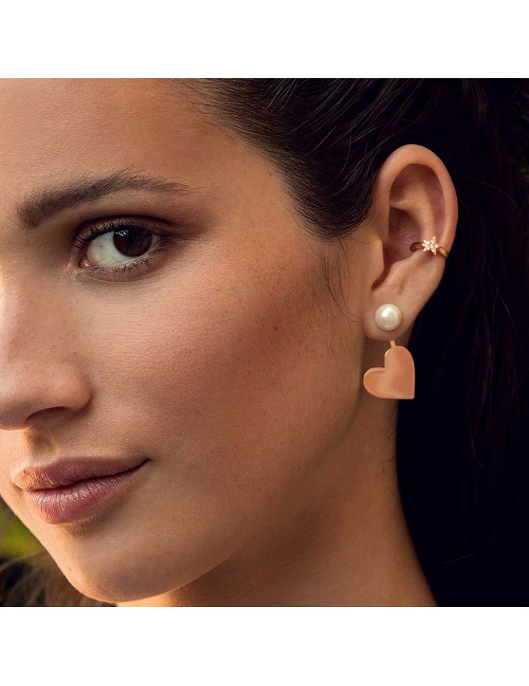 Rue Des Mille Earrings - Dreams Son Desires - Pearl - Heart-ORPECUO