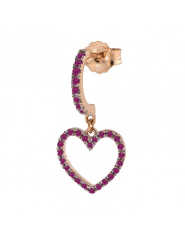 Mono Earring Rue Des Mille -Stardust Tribe-Heart-Zircons-ORZFATRCUOC