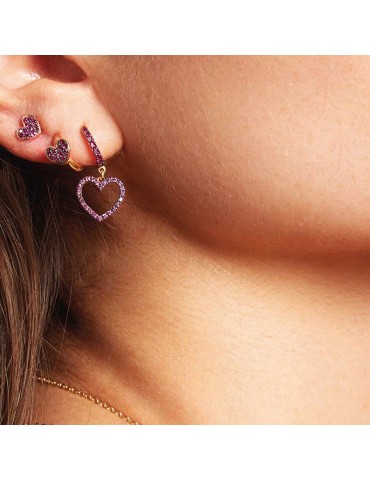 Mono Earring Rue Des Mille -Stardust Tribe-Heart-Zircons-ORZFATRCUOC 2