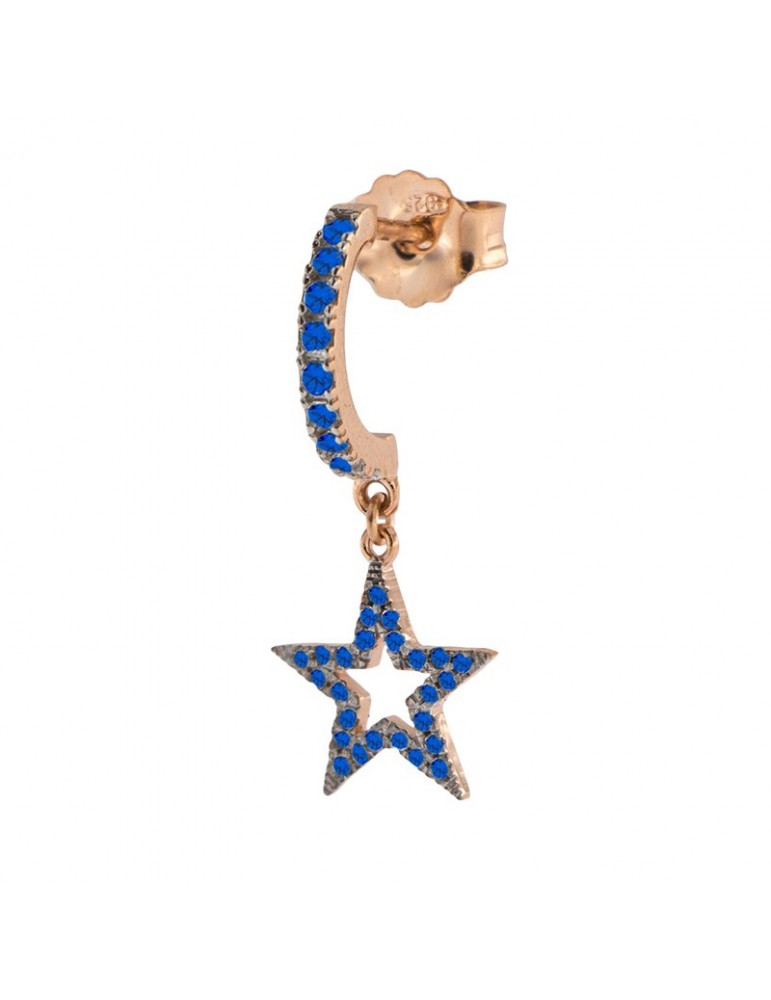 Mono Earring Rue Des Mille-Stardust Tribe-Stella-Zircons-ORZFATRSTEC