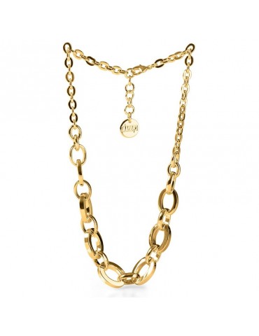 Unoaerre Necklace - Square - Oval Squared Chain -45cm-4EXH0014G-1AR