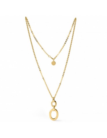 Unoaerre Necklace - Square - Long - Oval Pendant - 4EXH0034G-1AR