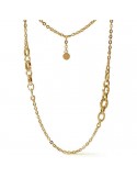 Unoaerre Necklace - Square - Long - Alternating Links - 4EXH0024G-1AR
