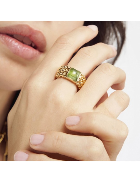 Anello Unoaerre - Chicco-Gold-Quarzo Verde-Misura 18-711ECA0115G18-1AR