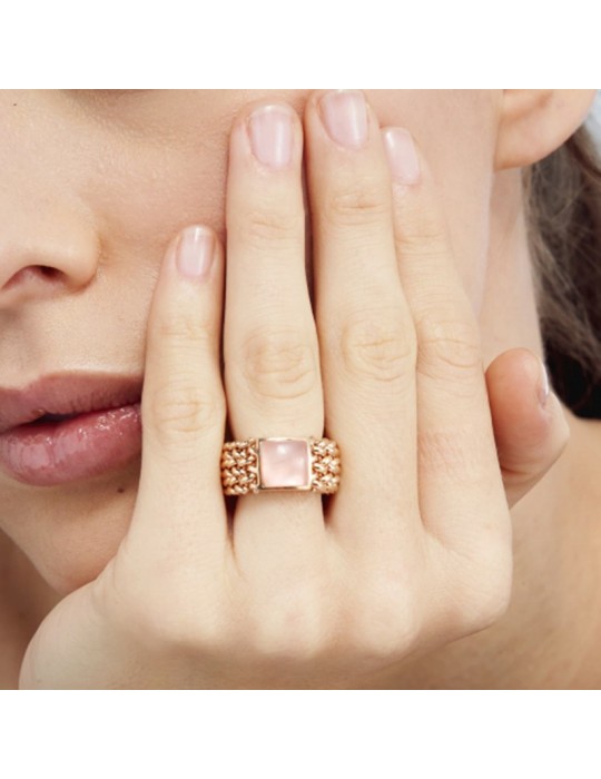 Unoaerre Ring - Chicco -Rosè-Rose Quartz-Size 14-711ECA0116R14-1AR